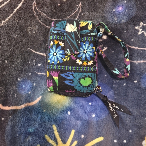 Vera Bradley Floral Paisley Wristlet - Multi Green Pink - Picture 4 of 4